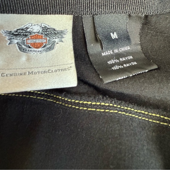Harley-Davidson MC Black Short Sleeve Full Zip-Up‎ Shirt Women's Size Medium - Picture 11 of 12